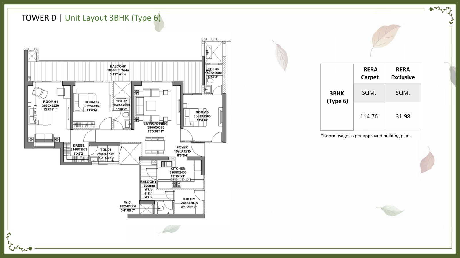 Godrej Vrikshya 4 bhk floor plan